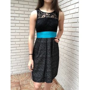 Max & Cleo Black Lace Cocktail Dress with Pockets